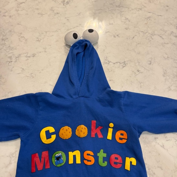 Vintage Sesame Street Cookie Monster Hooded Romper (2T–3T) - Picture 4 of 9
